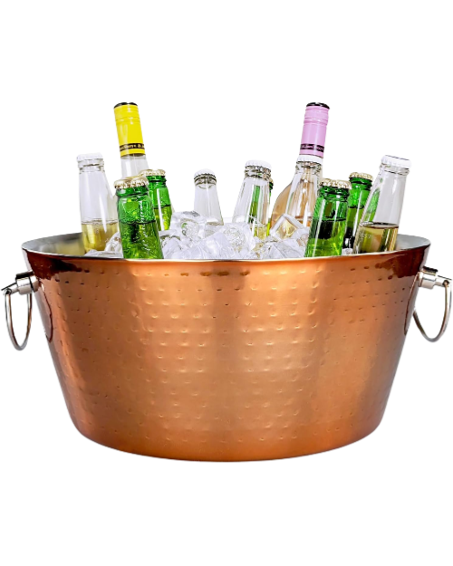 Rose Copper Stainless-Steel Beverage Tub