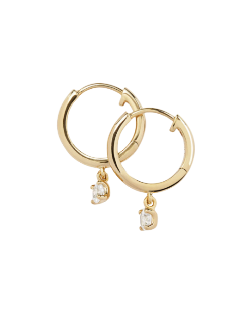 Round Topaz Hoops