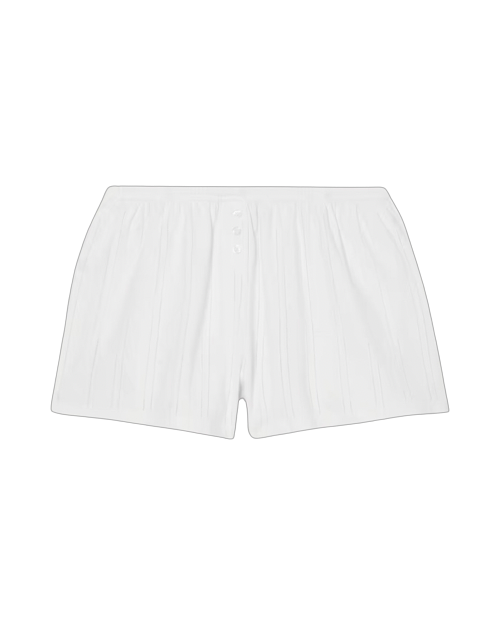 Pointelle-knit organic cotton shorts