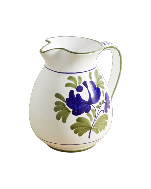 Blossom painted ceramic jug