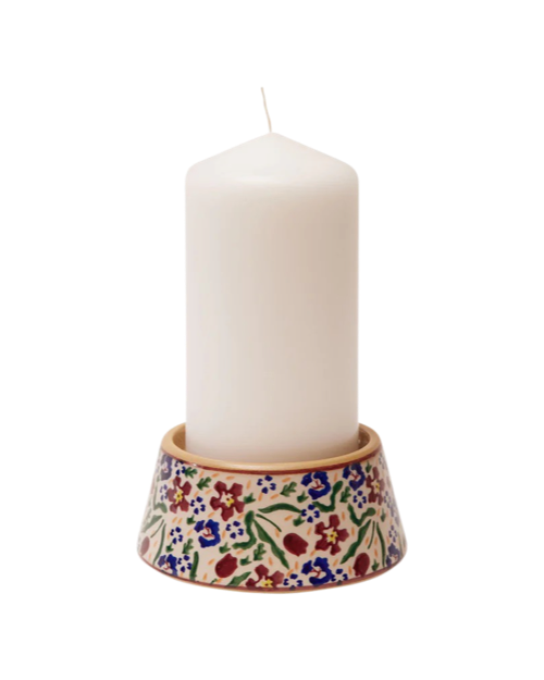 Wildflower Reverse Candlestick and Candle