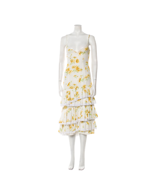 Brock Collection Floral Print Midi Length Dress