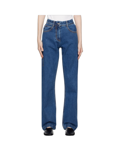 Indigo Straight-Leg Jeans