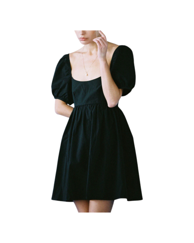 Delfina Dress Black Cotton