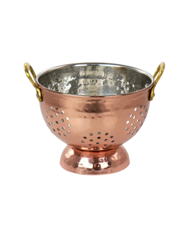 Stainless Steel Mini Berry Colander in Copper