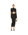Kim Turtleneck Cut Out Midi Dress